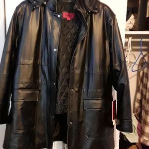 Black leather jacket